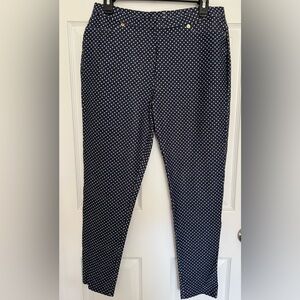 Michael Kors Navy & White Polka Dot Pants